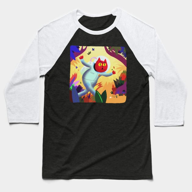 Strange planet Baseball T-Shirt by Clement